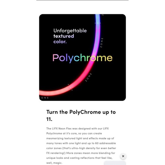 LIFX - SuperColor - Indoor Neon Flex 16ft Light Strip/Rope Light -RGBW LED Smart - Picture 10 of 12